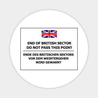 British Cold War Berlin sign Magnet